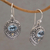 Gold accent blue topaz dangle earrings, 'Swirling Crests' - Gold Accent Blue Topaz and 925 Silver Earrings from Bali (image 2b) thumbail