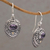 Gold accent amethyst dangle earrings, 'Swirling Crests' - Gold Accent Amethyst and 925 Silver Earrings from Bali (image 2b) thumbail