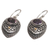 Gold accent amethyst dangle earrings, 'Swirling Crests' - Gold Accent Amethyst and 925 Silver Earrings from Bali (image 2f) thumbail