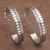 Sterling silver half-hoop earrings, 'Bubble Crescents' - Bubble Motif Sterling Silver Half-Hoop Earrings from Bali (image 2) thumbail