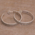 Sterling silver half-hoop earrings, 'Bubble Crescents' - Bubble Motif Sterling Silver Half-Hoop Earrings from Bali (image 2b) thumbail
