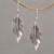 Sterling silver dangle earrings, 'Leaf Mystique' - Sterling Silver Swirling Leaf Dangle Earrings from Bali (image 2) thumbail