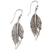 Sterling silver dangle earrings, 'Leaf Mystique' - Sterling Silver Swirling Leaf Dangle Earrings from Bali (image 2a) thumbail