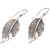 Sterling silver dangle earrings, 'Leaf Mystique' - Sterling Silver Swirling Leaf Dangle Earrings from Bali (image 2c) thumbail