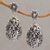 Gold accent sterling silver dangle earrings, 'Flower Berries' - 18k Gold Accent Silver Floral Dangle Earrings from Bali (image 2) thumbail