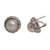 Cultured pearl button earrings, 'Temple Domes' - Cultured Pearl and Sterling Silver Button Earrings from Bali (image 2e) thumbail