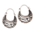 Sterling silver hoop earrings, 'Stupa Vines' - Sterling Silver Swirling Hoop Earrings from Bali thumbail