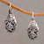 Sterling silver hoop earrings, 'Stupa Vines' - Sterling Silver Swirling Hoop Earrings from Bali (image 2b) thumbail