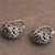 Sterling silver hoop earrings, 'Stupa Vines' - Sterling Silver Swirling Hoop Earrings from Bali (image 2c) thumbail