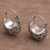 Sterling silver hoop earrings, 'Stupa Vines' - Sterling Silver Swirling Hoop Earrings from Bali (image 2d) thumbail