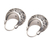 Sterling silver hoop earrings, 'Stupa Vines' - Sterling Silver Swirling Hoop Earrings from Bali (image 2e) thumbail