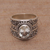 Prasiolite single stone ring, 'Celuk Majesty' - Prasiolite and Sterling Silver Single Stone Ring from Bali (image 2b) thumbail