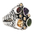 Gold accented multi-gemstone cocktail ring, 'Rainbow Palace' - Gold Accent Multi-Gemstone Cocktail Ring from Bali thumbail