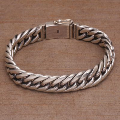 Artisan Crafted Sterling Silver Chain Bracelet from Bali - Shining ...