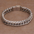Sterling silver chain bracelet, 'Shining Combination' - Artisan Crafted Sterling Silver Chain Bracelet from Bali (image 2b) thumbail