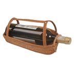 Pandan leaf wine bottle holder, 'Natural Companion' - Handcrafted Pandan Leaf Bottle Holder from Bali