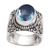 Blue topaz single stone ring, 'Glorious Vines' - Blue Topaz and Sterling Silver Single Stone Ring from Bali (image 2a) thumbail