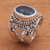 Blue topaz single stone ring, 'Glorious Vines' - Blue Topaz and Sterling Silver Single Stone Ring from Bali (image 2b) thumbail