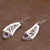 Amethyst dangle earrings, 'Beautiful Vines' - Amethyst and 925 Silver Vine Motif Dangle Earrings from Bali (image 2d) thumbail