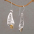 Citrine dangle earrings, 'Beautiful Vines' - Citrine and 925 Silver Vine Motif Dangle Earrings from Bali (image 2b) thumbail