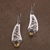 Citrine dangle earrings, 'Beautiful Vines' - Citrine and 925 Silver Vine Motif Dangle Earrings from Bali (image 2c) thumbail