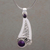 Amethyst pendant necklace, 'Beautiful Vines' - Amethyst Vine Motif Pendant Necklace from Bali (image 2) thumbail