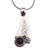 Amethyst pendant necklace, 'Beautiful Vines' - Amethyst Vine Motif Pendant Necklace from Bali thumbail