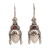 Multi-gemstone dangle earrings, 'Jepun Prince' - Multi-Gemstone Face-Shaped Dangle Earrings from Bali thumbail