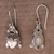 Multi-gemstone dangle earrings, 'Jepun Prince' - Multi-Gemstone Face-Shaped Dangle Earrings from Bali (image 2d) thumbail