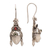 Multi-gemstone dangle earrings, 'Jepun Prince' - Multi-Gemstone Face-Shaped Dangle Earrings from Bali (image 2e) thumbail