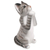 Wood sculpture, 'Grey Wishing Cat' - Painted Suar Wood Sculpture of a Wishful Grey Cat from Bali thumbail