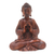 Wood sculpture, 'Buddha with Vitarka Mudra' - Handcrafted Suar Wood Buddha Sculpture from Bali thumbail