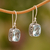 Blue topaz dangle earrings, 'Temple Gleam' - Blue Topaz and Sterling Silver Dangle Earrings from Bali (image 2) thumbail
