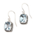 Blue topaz dangle earrings, 'Temple Gleam' - Blue Topaz and Sterling Silver Dangle Earrings from Bali thumbail
