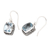 Blue topaz dangle earrings, 'Temple Gleam' - Blue Topaz and Sterling Silver Dangle Earrings from Bali (image 2c) thumbail