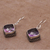 Amethyst dangle earrings, 'Eyes of Pura' - Amethyst and Silver Bubble Motif Dangle Earrings from BAli (image 2d) thumbail