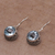 Blue topaz dangle earrings, 'Iridescent Circles' - Round Blue Topaz and Silver Dangle Earrings from Bali (image 2d) thumbail