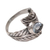 Blue topaz cocktail ring, 'Leafy Caress' - Blue Topaz and Sterling Silver Leaf Cocktail Ring from Bali (image 2f) thumbail