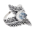 Blue topaz cocktail ring, 'Ferny Caress' - Blue Topaz and Sterling Silver Fern Cocktail Ring from Bali (image 2c) thumbail