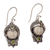 Peridot dangle earrings, 'Celuk Prince' - Peridot and Cow Bone Sterling Silver Celuk Dangle Earrings thumbail