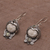 Peridot dangle earrings, 'Celuk Prince' - Peridot and Cow Bone Sterling Silver Celuk Dangle Earrings (image 2c) thumbail