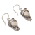 Amethyst dangle earrings, 'Celuk Prince' - Amethyst and Cow Bone Sterling Silver Celuk Dangle Earrings (image 2f) thumbail