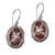 Carnelian dangle earrings, 'Nature's Freedom' - Carnelian and Sterling Silver Hummingbird Dangle Earrings thumbail