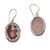 Carnelian dangle earrings, 'Dreamy Forest' - Carnelian and Sterling Silver Floral Dangle Earrings (image 2e) thumbail