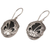 Onyx dangle earrings, 'Floral Plains' - Balinese Onyx and Sterling Silver Calla Lily Dangle Earrings (image 2d) thumbail