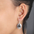 Onyx dangle earrings, 'Floral Plains' - Balinese Onyx and Sterling Silver Calla Lily Dangle Earrings (image 2f) thumbail