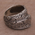 Sterling silver cocktail ring, 'Songket Knot' - Sterling Silver Cultural Cloth Cocktail Ring from Bali (image 2c) thumbail