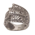 Sterling silver cocktail ring, 'Songket Knot' - Sterling Silver Cultural Cloth Cocktail Ring from Bali (image 2e) thumbail