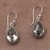 Prasiolite dangle earrings, 'Sparkling Spring' - Prasiolite and Silver Teardrop Dangle Earrings from Bali (image 2c) thumbail