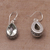 Prasiolite dangle earrings, 'Sparkling Spring' - Prasiolite and Silver Teardrop Dangle Earrings from Bali (image 2e) thumbail